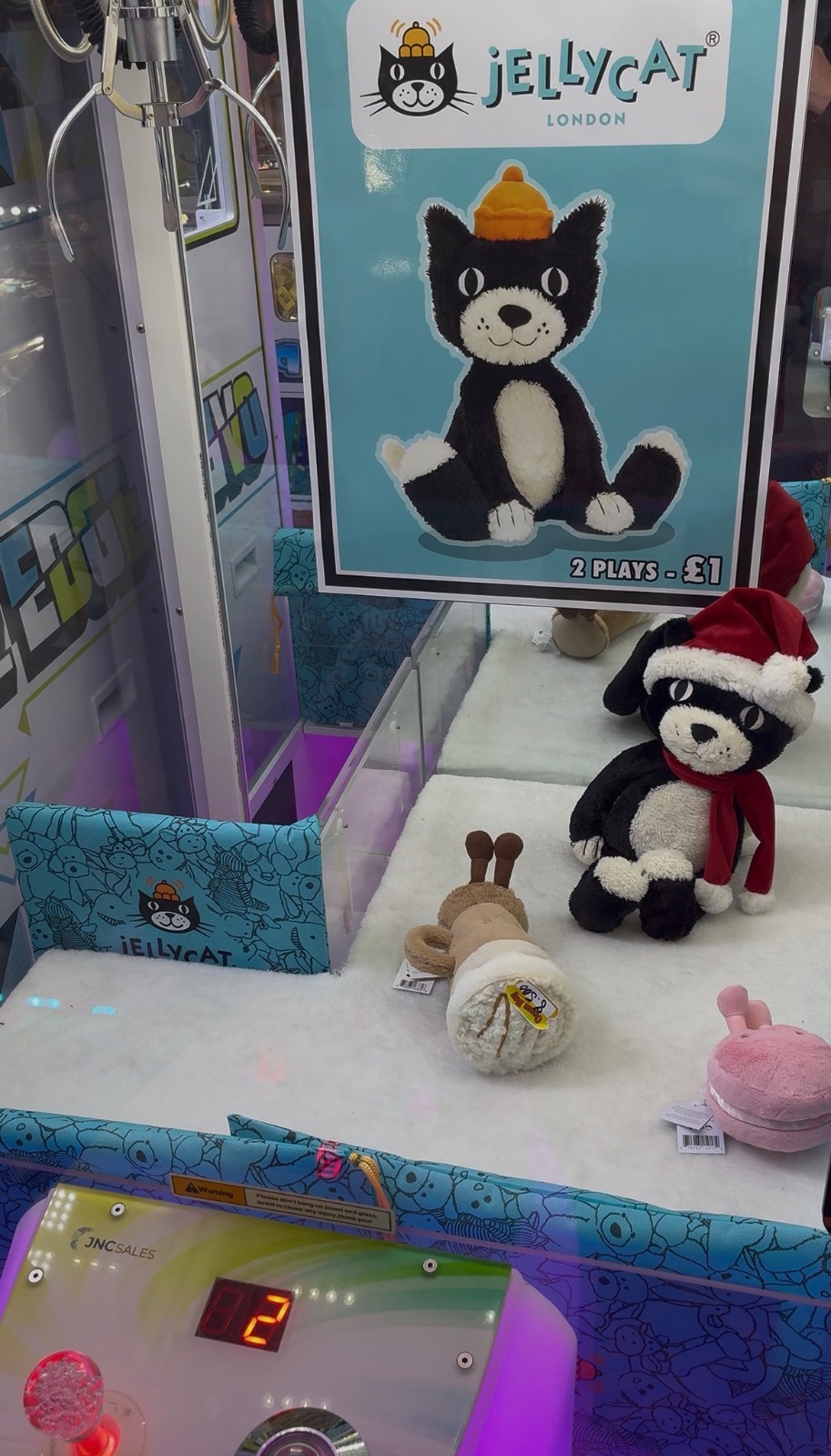 Claw machines at Ocean Bay Amusements in Gorleston-on-Sea, England