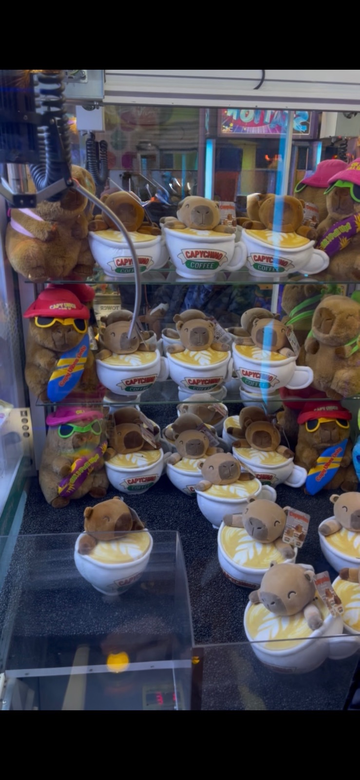 Claw machines at Sandy Hills Snack Bar in Sea Palling, England