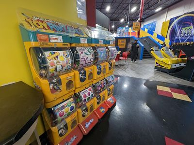 Claw machines at Aerosports Brampton in Brampton, Ontario