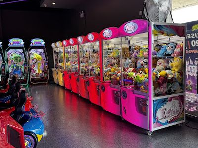 Claw machines at Amusement 2020 in Brossard, Quebec