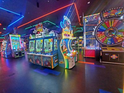 Claw machines at Arcade at the Horseshoe Center Strip in Las Vegas, Nevada
