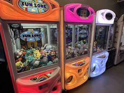 Claw machines at Arcade Replay North in Stockton, California