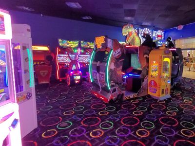 Claw machines at Arcade Time in Jacksonville, Florida