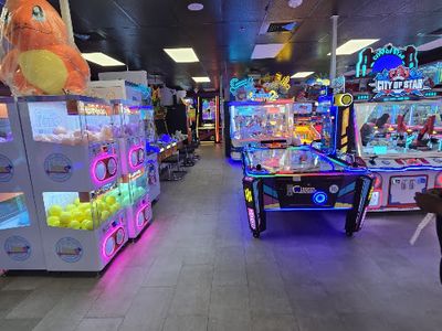 Claw machines at Arcadia in West Palm Beach, Florida