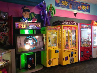 Claw machines at At The Pier Arcade in Merced, California