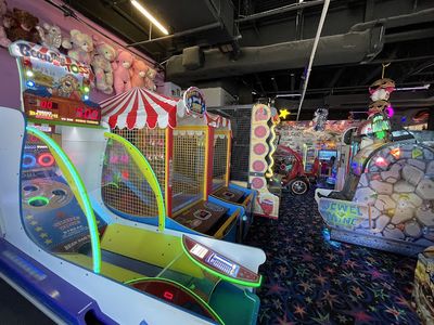 Claw machines at Beach Arcade in Virginia Beach, Virginia