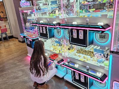 Claw machines at CatchMania in Danvers, Massachusetts