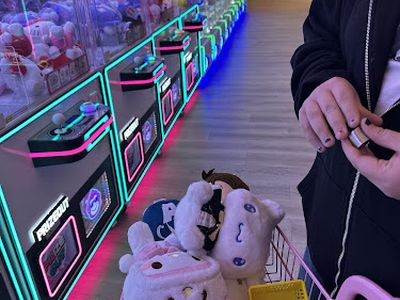 Claw machines at CatchMania in Manchester, New Hampshire