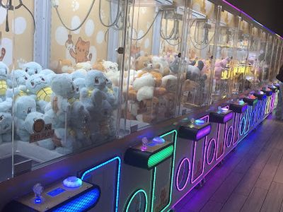 Claw machines at Catchu Arcade in Orlando, Florida