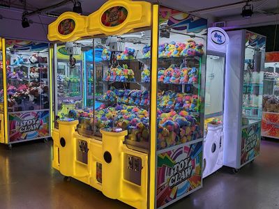 Claw machines at Centre PLAYBOX in Montreal, Quebec