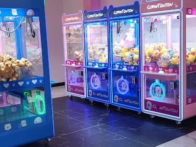 Claw machines at ClawToutou in Mount Royal, Quebec