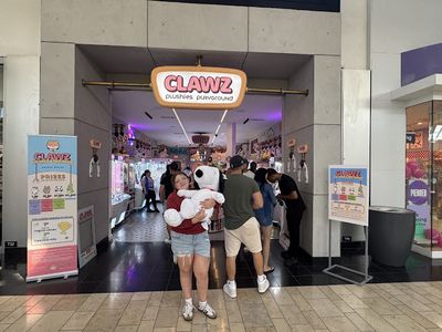 Clawz Plushies Playground at International Mall claw machine venue in Doral, Florida