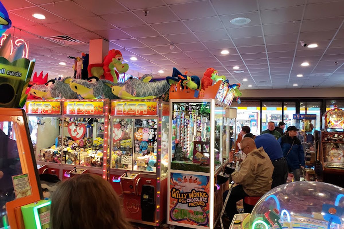 Claw machines at Coin Castle in Seaside Heights, New Jersey