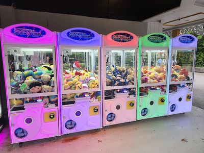 Claw machines at Crystal Palace Arcade in Maple, Ontario