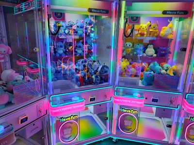 Claw machines at Gifti Arcade in Victoria, British Columbia