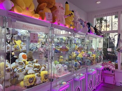 Claw machines at Happy Claw in North Vancouver, British Columbia