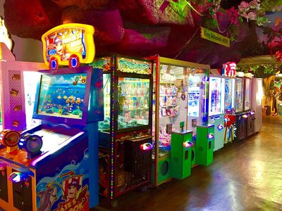 Claw machines at Jungle Fun Island in Honolulu, Hawaii