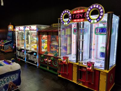 Claw machines at Jurassic Golf and Arcade in Bel Air, Maryland