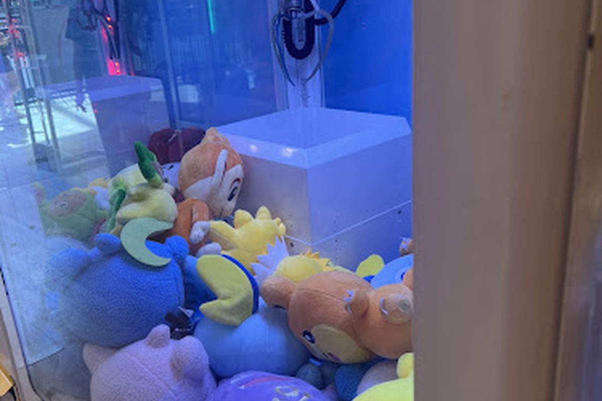 Claw machines at K Town entertainment in Burnaby, British Columbia