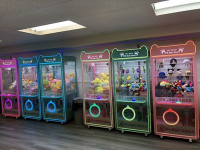 Claw machines at Klawcadia - Claw Arcade and Trading Cards in Mississauga, Ontario