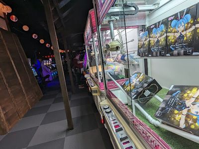 Claw machines at Lucky Cat Arcade in Little Rock, Arkansas