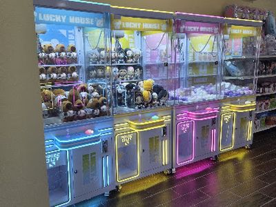 Claw machines at Lucky House NY Inc. in Brooklyn, New York