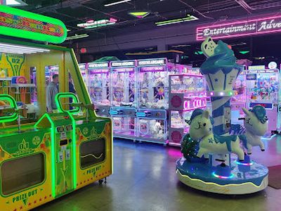 Claw machines at Mystic arcade in Fort Wayne, Indiana