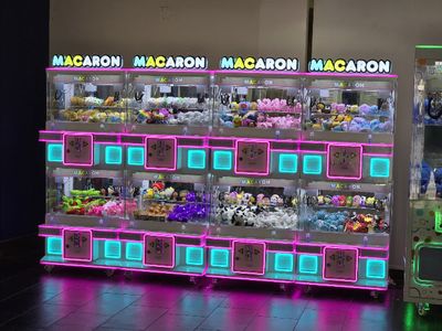 Claw machines at Neo Funs in Anaheim, California