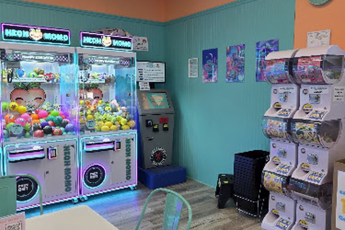 Claw machines at Neon Momo, Inc. in Hillsboro, Oregon