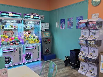 Claw machines at Neon Momo, Inc. in Hillsboro, Oregon