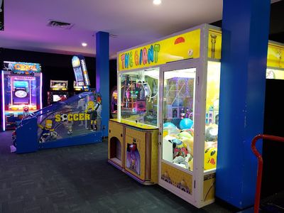 Claw machines at New Play in Edmonton, Alberta