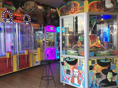 Claw machines at Playcade Arcade in Atlantic City, New Jersey