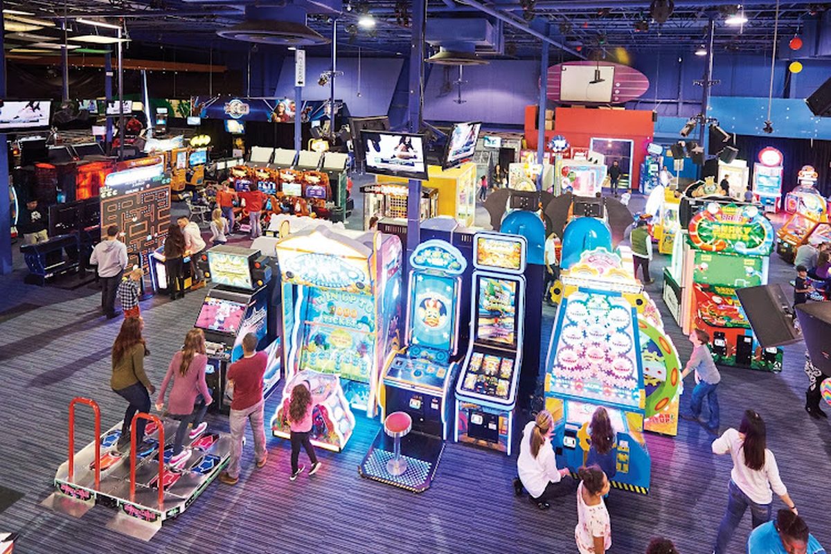 Claw machines at Player One Amusement Group in Port Coquitlam, British Columbia