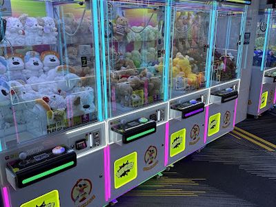 Claw machines at Quackade: Arcade & Party Games in Long Island City, New York