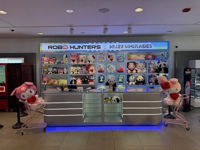 Claw machines at Robo Hunters in Chino Hills, California