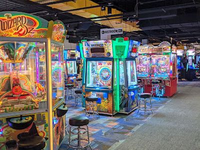 Claw machines at Round1 Bowling & Arcade in Atlanta, Georgia