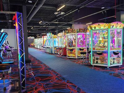 Claw machines at Round1 Bowling & Arcade - Aurora in Aurora, Illinois