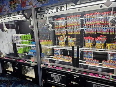 Claw machines at Round1 Bowling & Arcade - Gurnee in Gurnee, Illinois