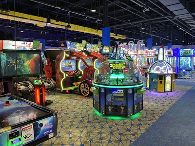 Claw machines at Round1 Bowling & Arcade - Holyoke in Holyoke, Massachusetts