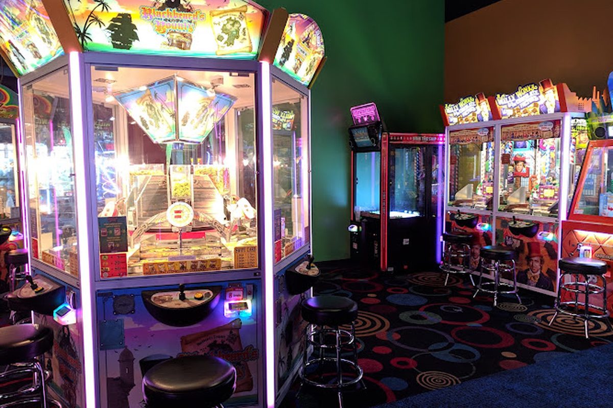 Claw machines at Round1 Bowling & Arcade - San Jose in San Jose, California