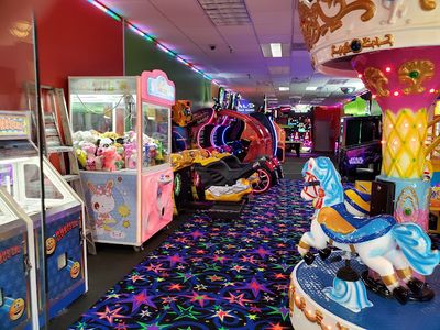 Claw machines at Saturn 5 Arcade in Tampa, Florida