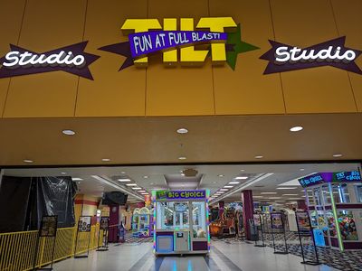 Claw machines at Tilt Studio in Bismarck, North Dakota