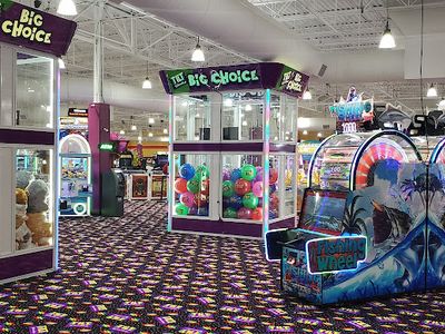 Claw machines at Tilt Studio in Monroe, Louisiana