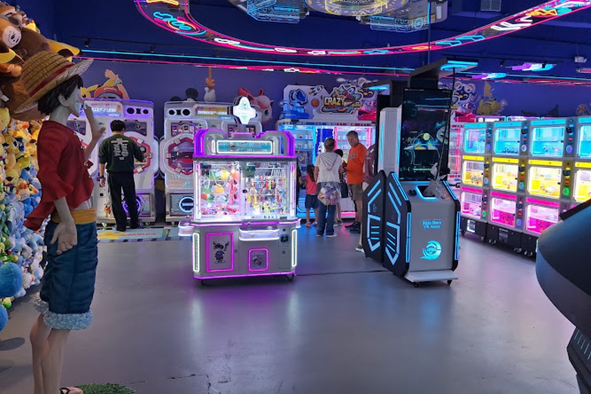 Claw machines at Tokyouth Playhub in Spring, Texas