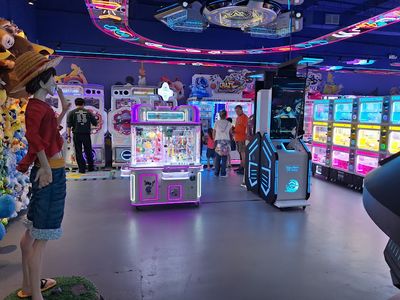 Claw machines at Tokyouth Playhub in Spring, Texas