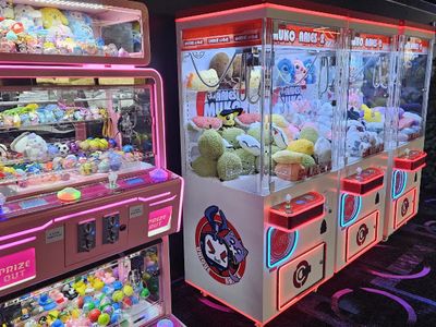 Claw machines at VRCADE in Scarborough, Ontario